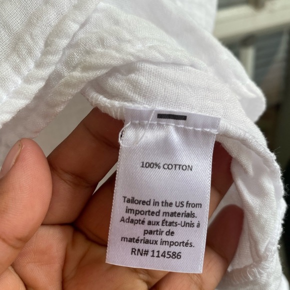 Women's White Ruffled Top - Picture 5 of 5